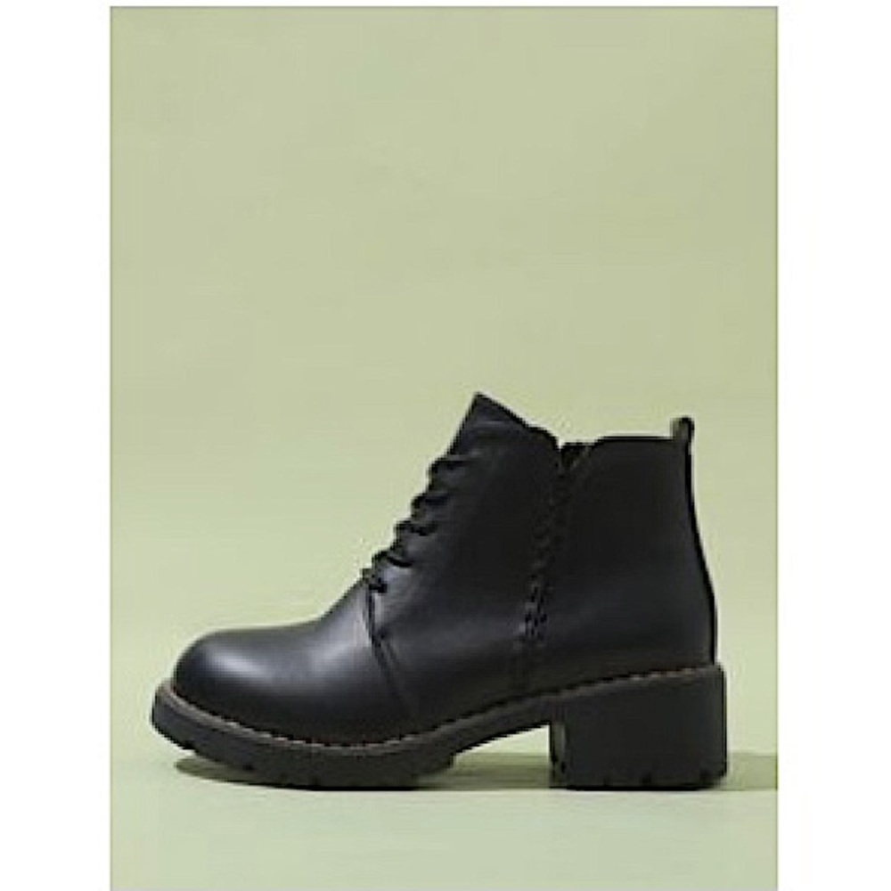 Wide fit lace up ankle boots - black size 36